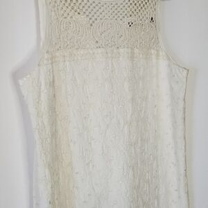 Chelsea & Violet Cream Lace Midi Dress